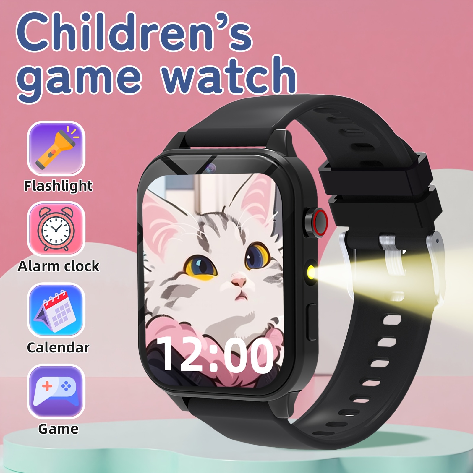 Kids Educational Game 2 - นาฬิกาอัจฉริยะสำหรับเด็กพร้อมเกมส์เสริมทักษะ กล้องถ่ายรูป และเครื่องเล่นเพลง - แท็บเล็ตหน้าจอสัมผัสสำหรับเด็กอายุ 3