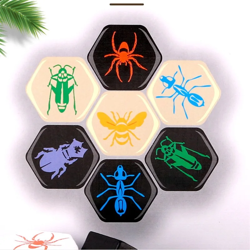 Kids Educational Game 2 - บัก Hive Chess สนุกกับผู้เล่น2คนเกมกระดานความบันเทิงของเล่นเพื่อการศึกษาที่ทำจากไม้สำหรับการสังสรรค์ในครอบครัวเพื่อนๆเป็นของขวัญพร้อมกล่อง