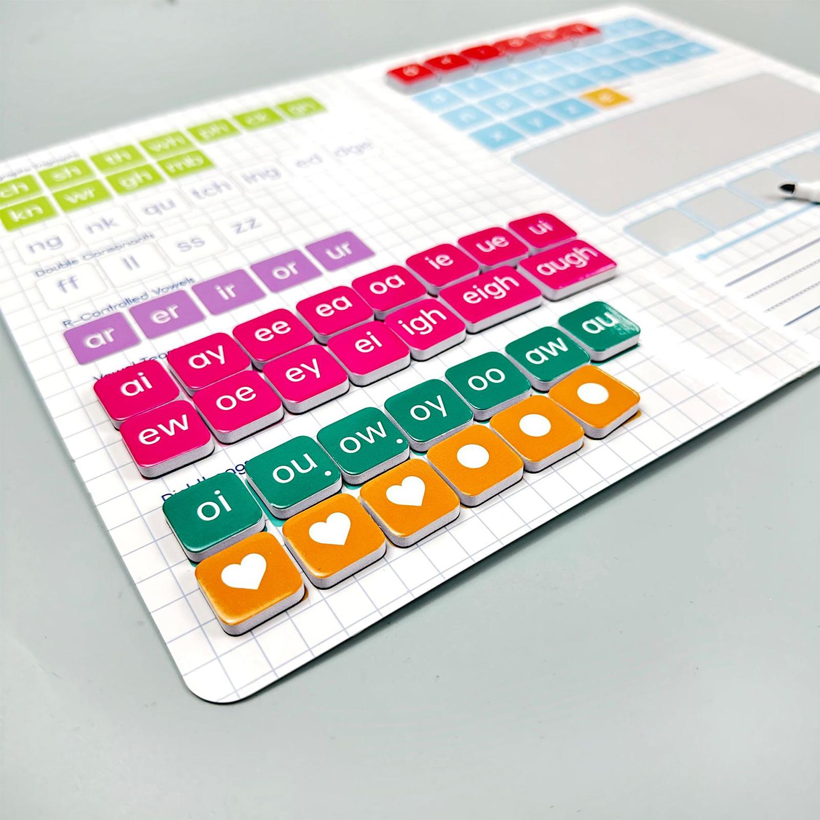 Kids Educational Game - ตัวอักษรแม่เหล็กสำหรับการเรียนรู้การออกเสียงและการสะกดคำ ชุดการศึกษาแบบโต้ตอบเพื่อการเรียนรู้การอ่าน เกมการออกเสียงสำหรับเด็กผู้ชาย