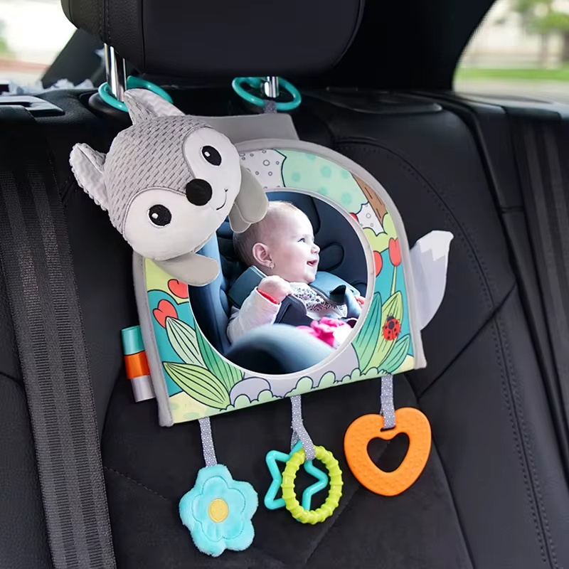 Kids Education Shows - กระจกรถที่นั่งเด็กทารกรถเบาะหลังกระจกมองหลังเด็กปรับการศึกษา Sensory ของเล่นสําหรับเดินทางเด็ก