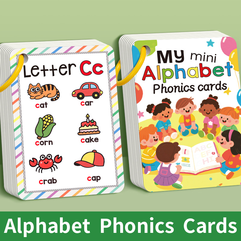 Phonics Card Game - แฟลชการ์ดอักษรภาษาอังกฤษสำหรับเด็กเล็ก - ของเล่นเสริมการเรียนรู้ตัวอักษรภาษาอังกฤษ ของเล่นเพื่อการศึกษาสำหรับเด็กก่อนวัยเรียน แฟลชการ์ดคำศัพท์ ABC