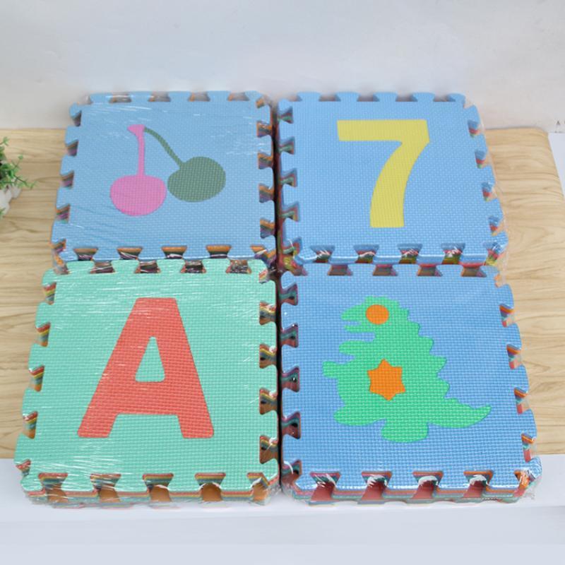 Number Puzzle Foam - แผ่นรองคลานสำหรับเด็กเล็ก ทำจากโฟม PE ปลอดสารพิษ พร้อมลวดลายตัวอักษรและตัวเลขเพื่อการเรียนรู้ เหมาะสำหรับเด็กวัยคลานและกิจกรรมในห้องเด็กเล่น-ของเล่น