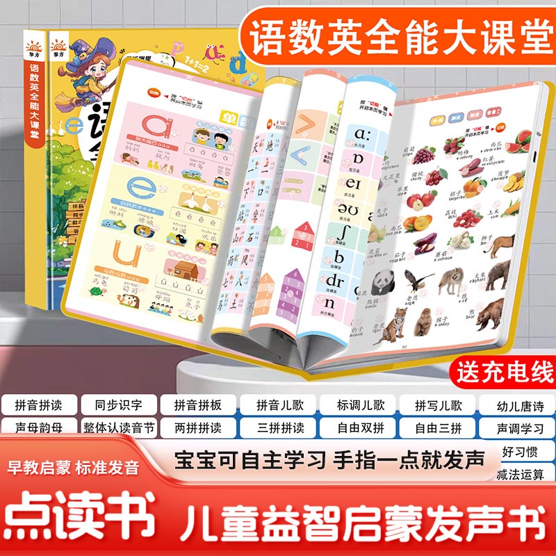 Kids Education Content - หนังสือเสียงเพื่อการเรียนรู้สำหรับเด็กเล็ก พร้อมเนื้อหาภาษาอังกฤษ คณิตศาสตร์ และภาษาอื่นๆ แบบบูรณาการ หนังสือเตรียมความพร้อมสำหรับเด็กก่อนวัยเรียนและประถมศึกษา