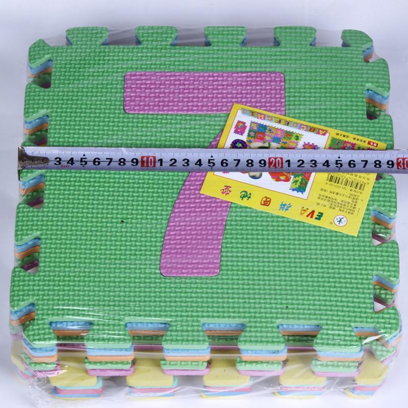 Number Puzzle Foam - แผ่นรองเล่นต่อกันได้ ทำจากโฟม PE ปลอดสารพิษ ลายตัวอักษรและตัวเลข สำหรับเด็กเล่นที่บ้าน