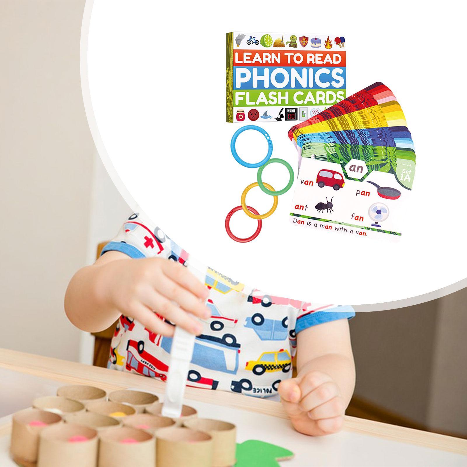 Phonics Card Game - Phonics เกมสายตาคําการเรียนรู้คําศัพท์แฟลชการ์ด Montessori ของเล่นสําหรับเด็กอายุ 4-8 ปีอนุบาล