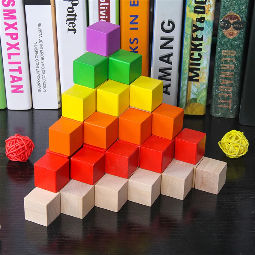 30ชิ้น/เซ็ต2*2*2ซมทำจากไม้ที่ม - Kids Educational Game 2 บทวิจารณ์และราคา