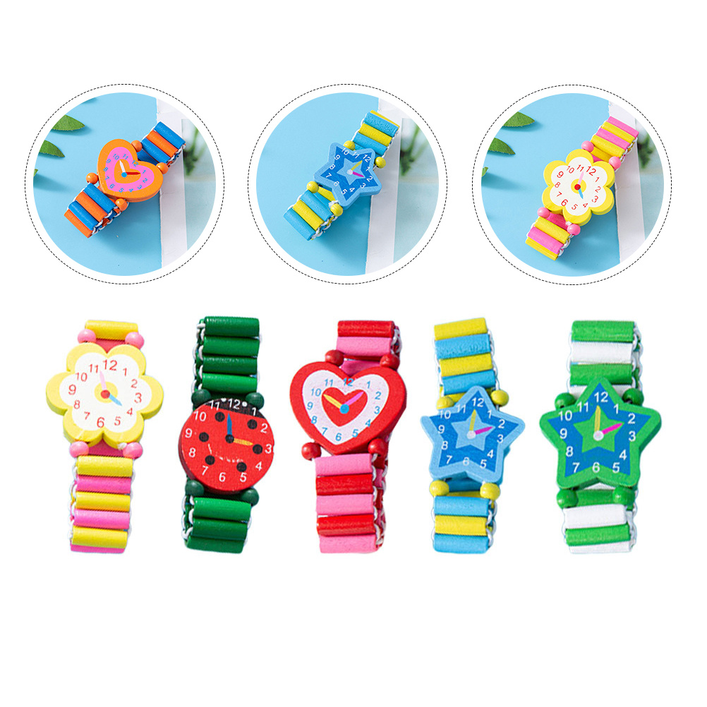 นาฬิกาข้อมือไม้เด็ก 5 ชิ้น หลา - Kids Educational Watch บทวิจารณ์และราคา