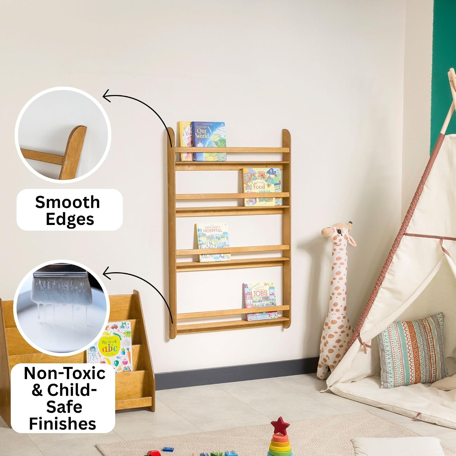 ชั้นวางหนังสือติดผนังแบบมอนเตส - Montessori Shelf Toy บทวิจารณ์และราคา