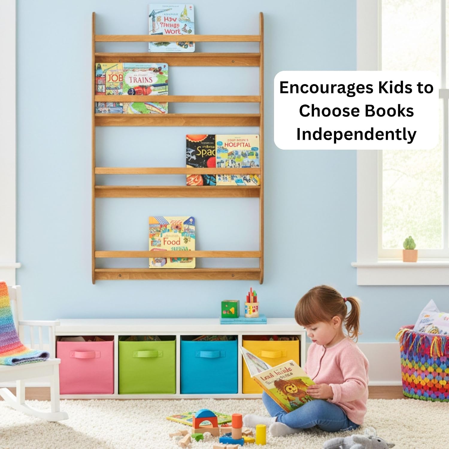 ชั้นวางหนังสือติดผนังแบบมอนเตส - Montessori Shelf Toy บทวิจารณ์และราคา