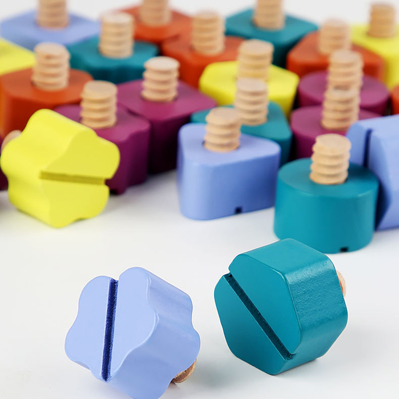เด็กไม้สกรู Nut Disassembly รู - Montessori Shelf Toy บทวิจารณ์และราคา