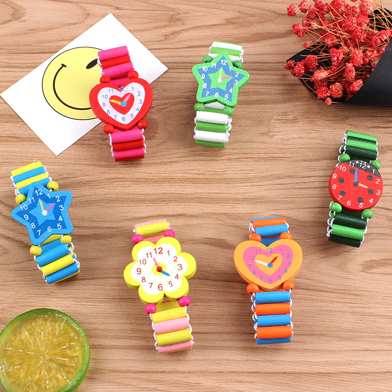 3ชิ้น/ล็อตไม้นาฬิกาข้อมือ Nice - Kids Educational Watch บทวิจารณ์และราคา