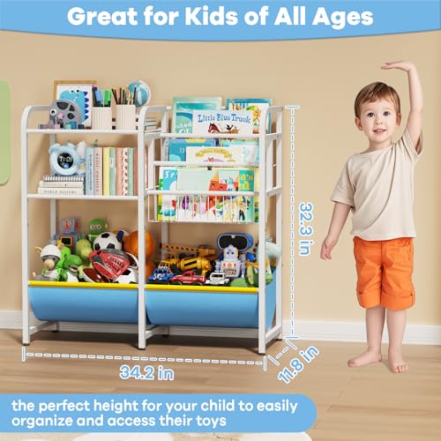 ชั้นวางหนังสือและที่เก็บของเล่ - Montessori Shelf Toy บทวิจารณ์และราคา