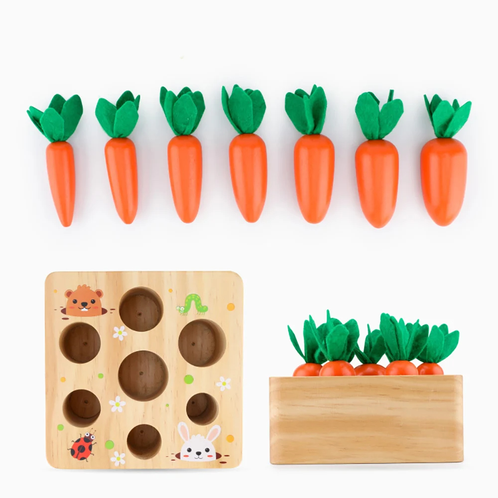 เด็กปริศนาดึงแครอทเกมของเล่นเด - Montessori Shelf Toy บทวิจารณ์และราคา