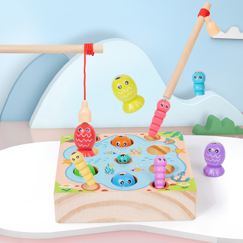 ของเล่นเกมตกปลาไม้สำหรับเด็ก ข - Montessori Shelf Toy บทวิจารณ์และราคา