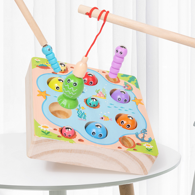 ของเล่นเกมตกปลาไม้สำหรับเด็ก ข - Montessori Shelf Toy บทวิจารณ์และราคา