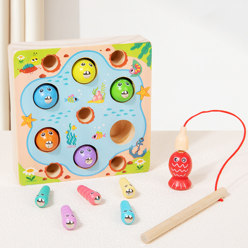 ของเล่นเกมตกปลาไม้สำหรับเด็ก ข - Montessori Shelf Toy บทวิจารณ์และราคา
