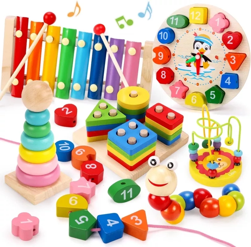 มอนเตสซอรี่ของเล่นไม้สำหรับเด็ - Kids Educational Game 2 บทวิจารณ์และราคา