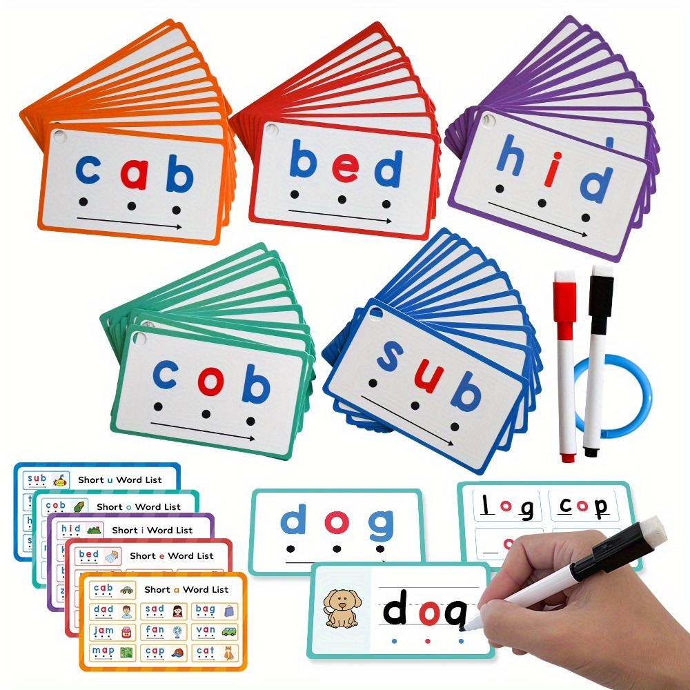 Dry Erase ลายมือแฟลชการ์ด 60pc - Phonics Card Game บทวิจารณ์และราคา