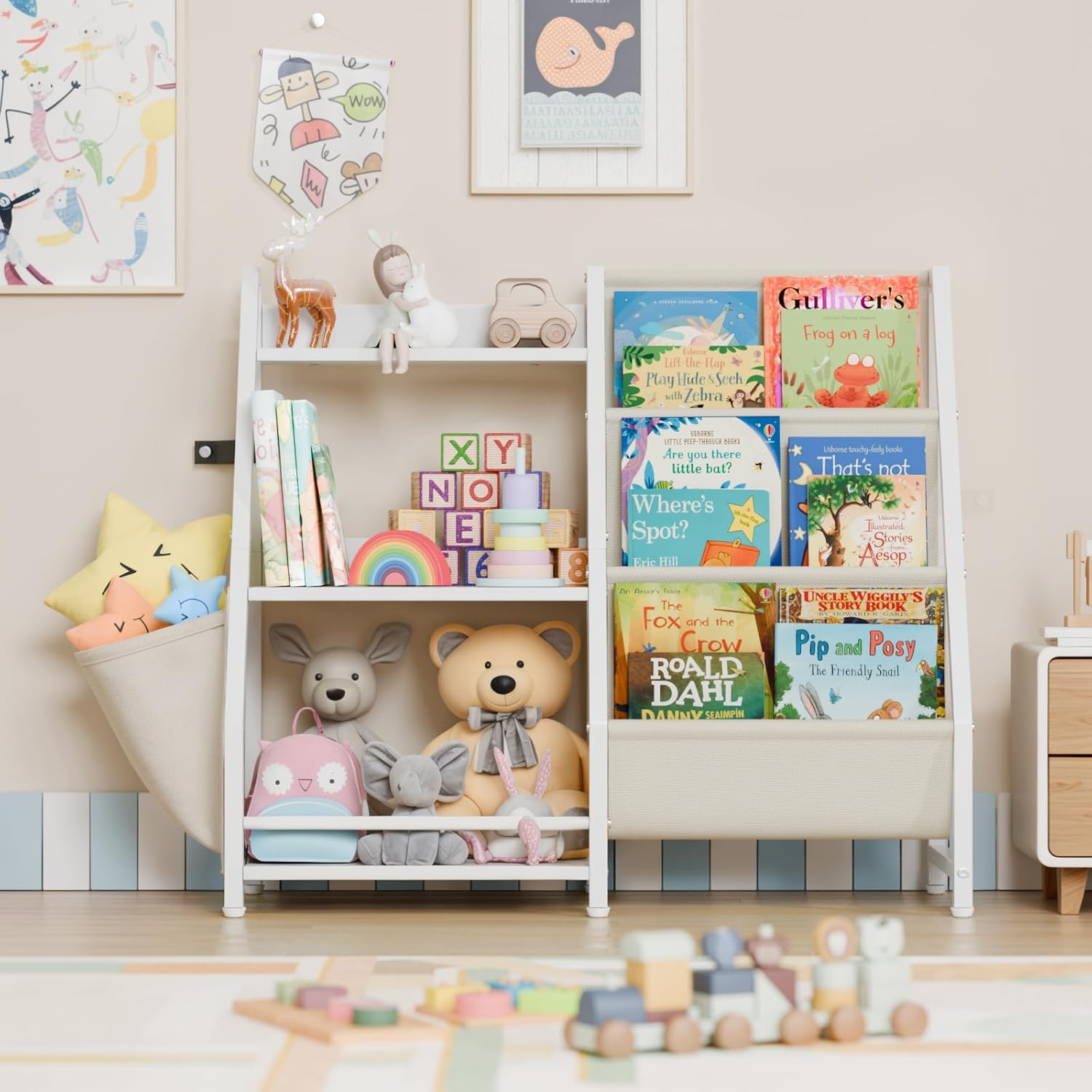 ชั้นวางหนังสือเด็ก 3 ชั้นและที - Montessori Shelf Toy บทวิจารณ์และราคา